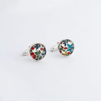 Boutons de manchette en Liberty Katie & Millie multicolore